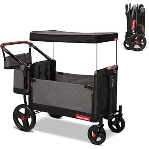 Radio Flyer Atlas Stroll N Wagon, Folding Wagon for 1+ Years - Gray