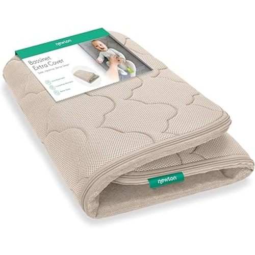 Newton Baby Extra Bassinet Cover, Breathable Safety, Removable Dual-Layer Cover, Completely Washable, Non-Toxic Cotton, Sandstone (Cover ONLY) Compatible ONLY with Newton BASSINETS