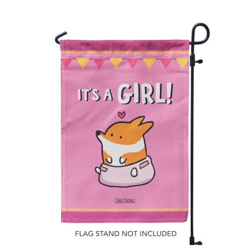 "Baby Girl" Corgi Garden Flag