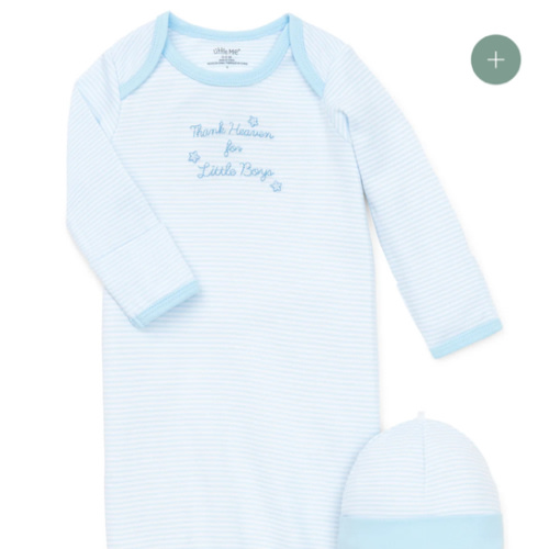 Thank Heaven for Little Boys Sleeper Gown And Hat