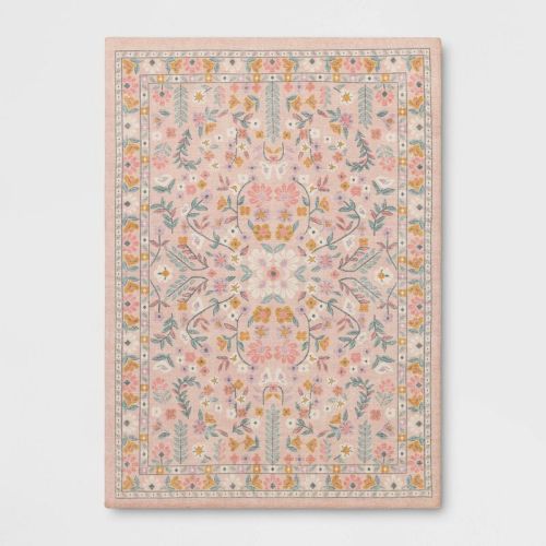 Floral Kids' Rug Pink - Pillowfort™