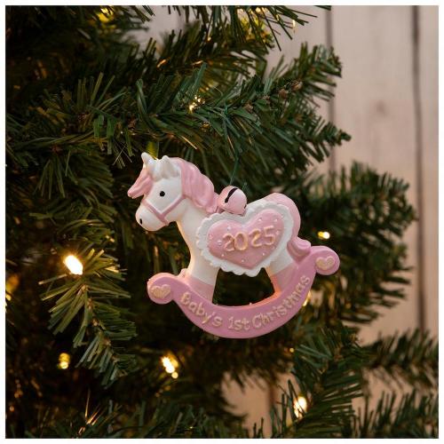 2025 Baby's First Christmas Rocking Horse Ornament