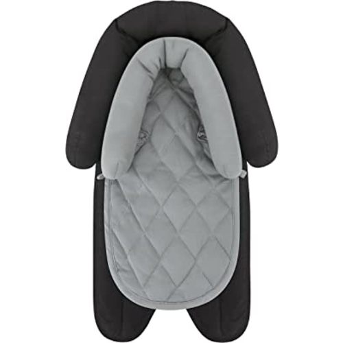 Pro Goleem Car Seat Head Support Infant, Soft Infant Car Seat Insert, 2 in 1 Carseat Head Support for Newborn, Baby Car Seat Cushion, Perfect for Car Seat, Stroller, Swing, Bouncer, Gray and Black