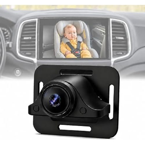 Baby Car Camera & Wireless CarPlay Adapter, 1080P Back Seat Monitor