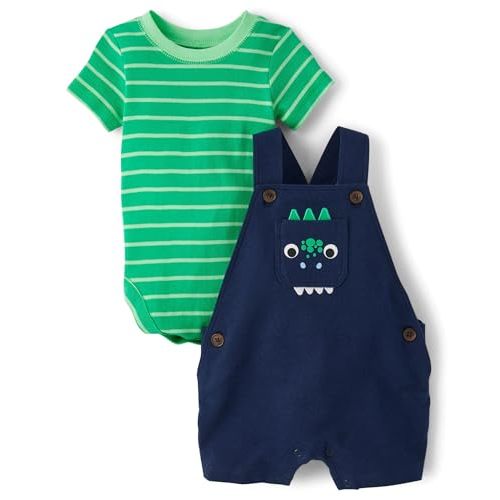 The Children's Place baby-boys And Newborn Short Sleeve Bodysuit and Overalls 2 Piece Playwear Set