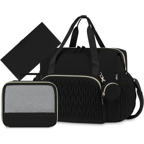 Yorige Diaper Tote Bag for Baby 6pcs, Large Mom Hospital Bags with Changing Pad Pacifier Case for Labor Delivery Boy Girl
