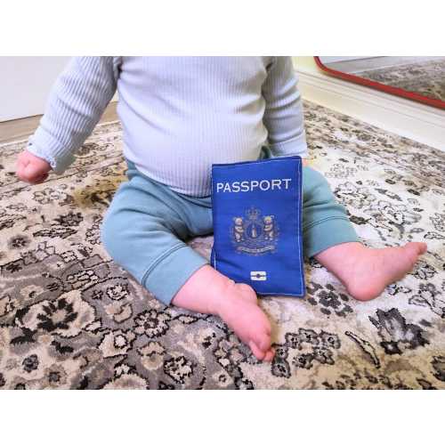 Custom Baby Passport Crinkle Book - Handmade Personalized Travel Gift for Babies