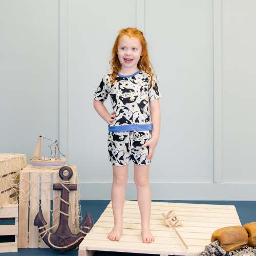 Larkspur Baby | Jogger Set in Dancing Orcas