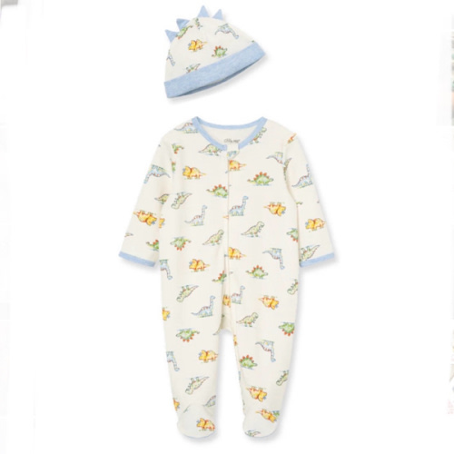 Dinomite Footed One-Piece and Hat - 3-6M