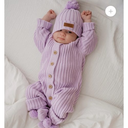 Little B's Chunky Rib Baby Jumpsuit - Violet