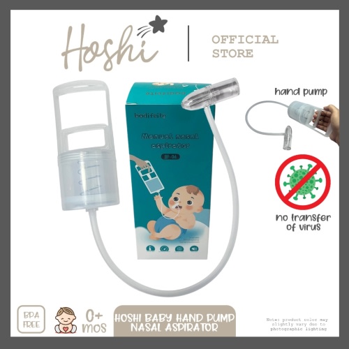 Hoshi Baby Manual Hand Pull Nasal Aspirator Nose Cleaner Snot Sucker, No Transfer of Germs, 0Mos+