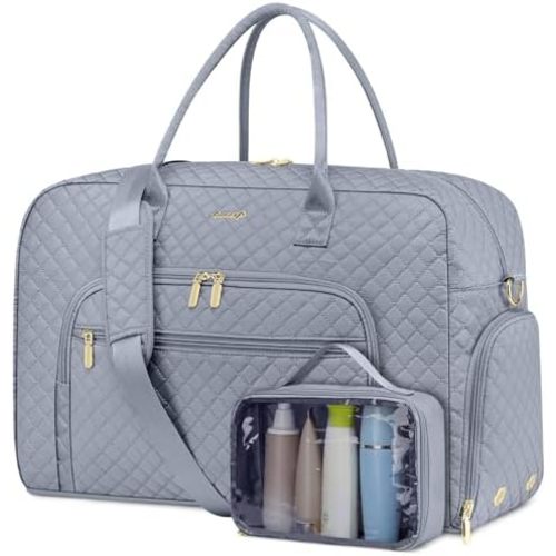 Travel Duffle Bags for Women Weekender: Overnight Bags with Shoe Compartment Large Carry on Weekend Bag with Toiletry Bag & Wet Pocket Tote Duffel Hospital Bag for Women Delivery