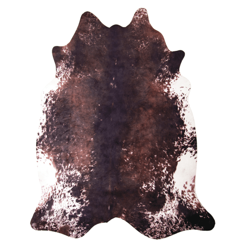 Carstens, Inc. Faux Cowhide Black & White Brindle Rug