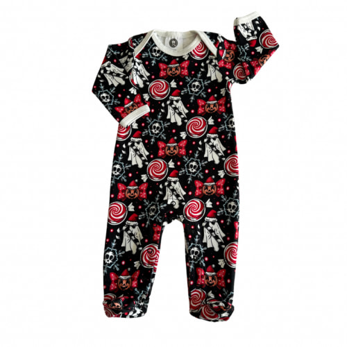 Haunted Holidays baby sleepsuit