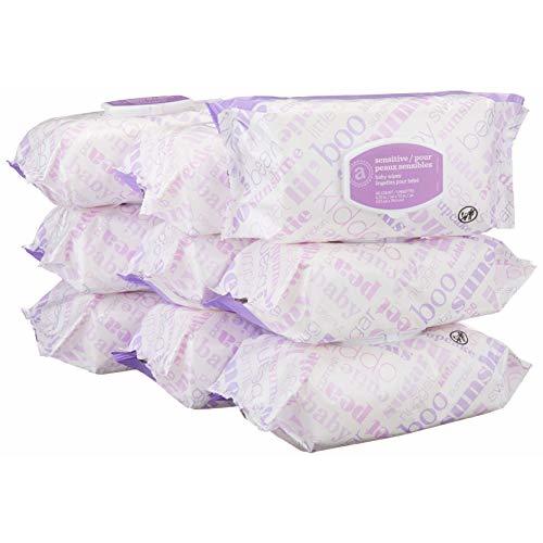 Amazon Elements Baby Wipes, Sensitive, 720 Count Flip-Top Packs