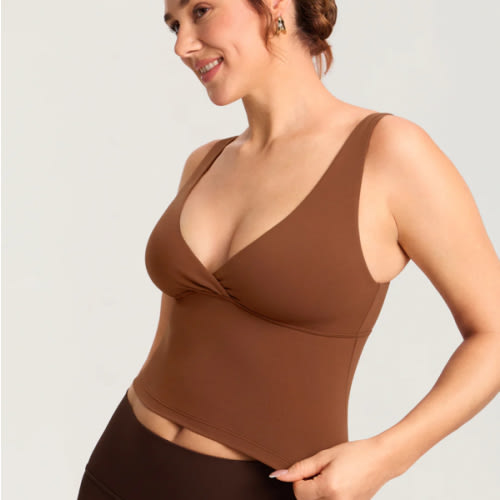 Natrelax® Crossover Nursing Crop Tank Top