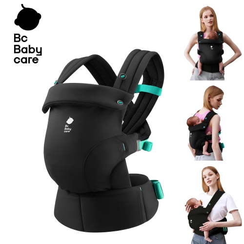Bc Babycare Lightweight Breathable Baby Carrier for Newborn to Toddler (7-44 lbs) -Ergonomic, Foldable, Soft Adjustable,Hip Support