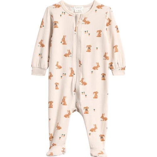 Fitted One-Piece Zip Pajamas, 9M