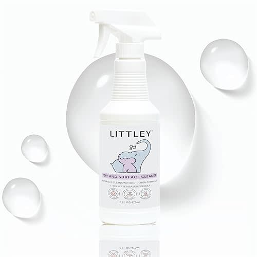 Littley Toy & Surface Cleaner | 16 oz | Alcohol-Free HOCl Spray for Baby Toys & High-Touch Surfaces | Fragrance-Free Formula | Gentle Cleaning for Everyday Messes