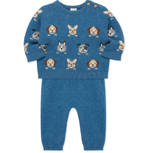 Puppy Paws Sweater Set (3M-9M)