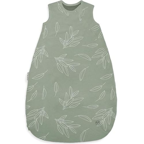 Woolino Merino Wool and Organic Cotton Baby Sleeping Bag - 4 Season Classic Sleep Sack - Two-Way Zipper Sleeping Bag for Baby and Toddler - 0-6 Months - Sage