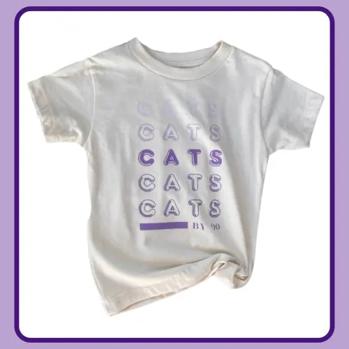 CATS BY 90 ONESIE/TEE – Kiddy Cats Co.