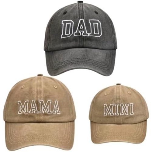 3 Pcs Parent-Child Baseball Hats Mama Dad Mini Family Hats