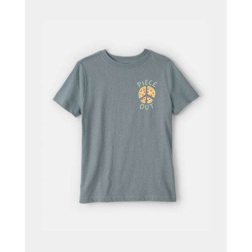 Kids 'Piece Out' Pizza Graphic Tee - Grey | Carter's