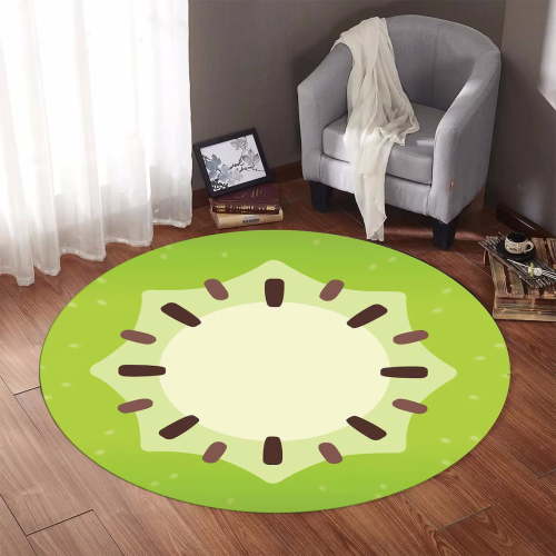 Kiwi Rug Round Kitchen Carpet Fruit r Nursery Play Mat Kids Room Rug