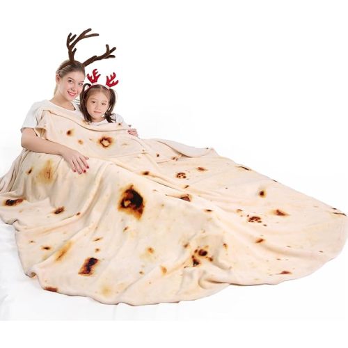 mermaker Burritos Tortilla Swaddle Blanket Baby for Toddler Newborn, 285 GSM Soft Flannel Taco Wrap Blanket Funny Gifts for Baby Shower Boys Girls, 36 inch