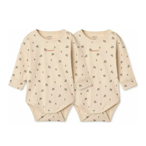 Set of 2 Yanni Peach Organic Cotton Bodies | Ecru