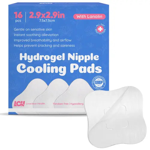 Livaclean Health 16CT Hydrogel Nipple Pads for Breastfeeding with Lanolin 3X3in Cooling Sore Nipple Gel Soothing Pads Breast Feeding Essentials for Moms Postpartum Nursing - TikTok Shop