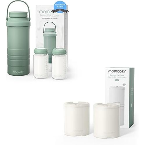 Momcozy 22oz Portable Breast Milk Cooler & Momcozy Cooling Gel Tube