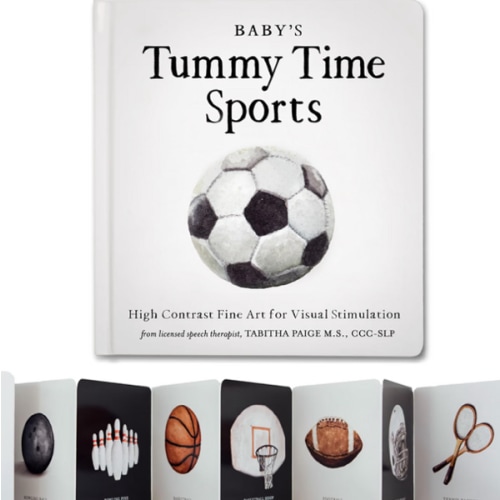 Baby's Tummy Time Sports: High-Contrast Fine Art for Visual Stimulation (Tabitha Paige Children's Book Series)