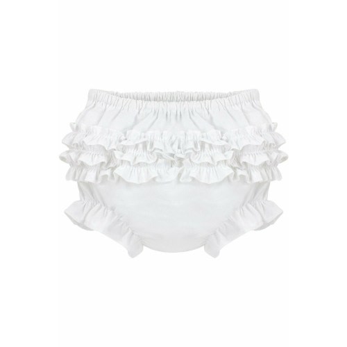 Baby Girl White Bloomers | Baby Girl Bloomers | Baby Girl White Diaper Covers | Cute Bloomers for Baby Girl | White Diaper Covers Baby Girl