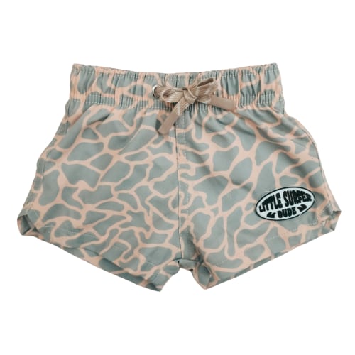 Coastal Camo Little Surfer Dude Swim Trunks