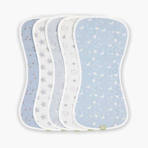 KeaBabies Urban Organic Burp Cloths (5 Pack) - Constellation