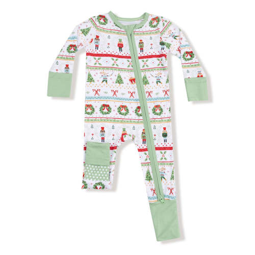 2-Way Zip Romper, Nutcracker Fair Isle
