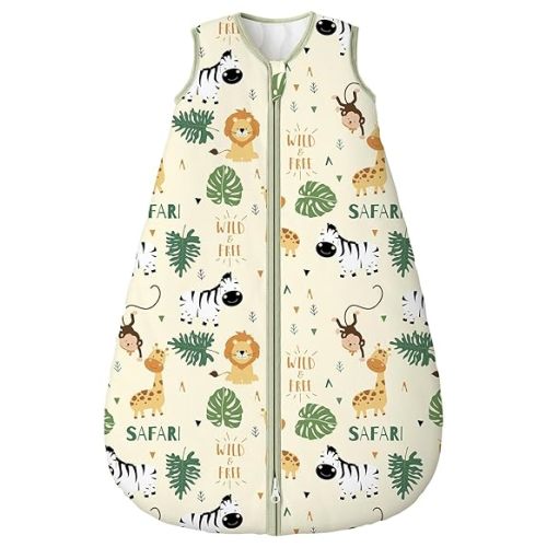 Yoofoss Baby Sleep Sack 0-6 Months, 1.5 Tog Baby Wearable Blanket with 2-Way Zipper, 100% Cotton Organic Fabric Winter Infant Sleeping Sack, Warm Soft Comfy