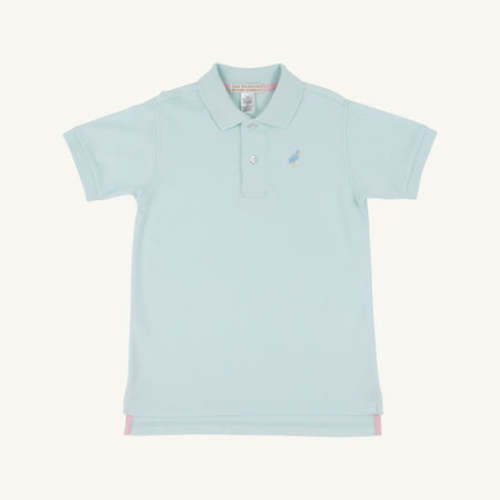 Prim & Proper Polo - Sea Island Seafoam with Beale Street Blue Multicolor Stork