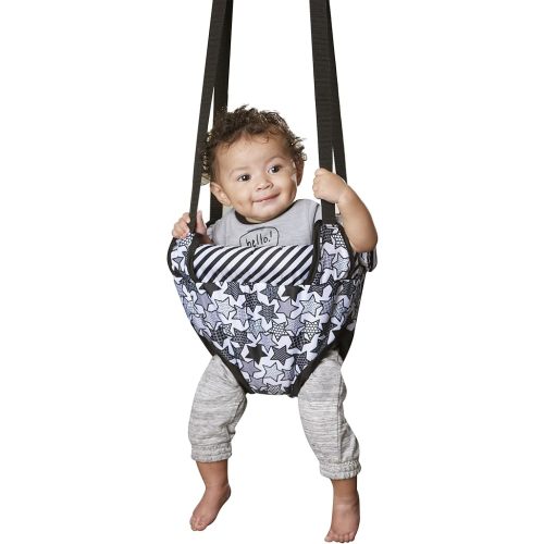 Evenflo Exersaucer Baby Jumper Featuring Easy-to-Use Clamp Attachment for Quick and Tool-Free Set Up and Adjustable Straps to Customize The Height for Your Child, Star Power