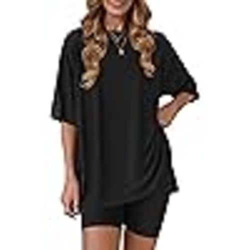 Amazon.com: PRETTYGARDEN Women 2 Piece Lounge Set 2026 Summer Casual Oversized Shirts Biker Shorts Matching Airport Travel Outfit Clothes (Beige,Medium) : Clothing, Shoes & Jewelry