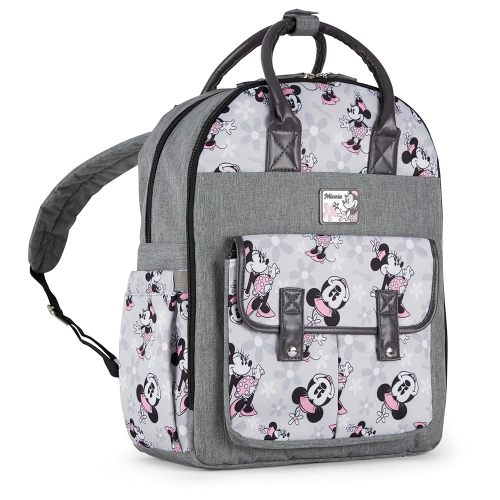 Disney Unisex Baby Travel Diaper Backpack| 16-Inches Height Multi-Functional Bag, Minnie Mouse Double Handle, Extra Large