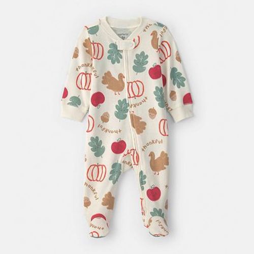 Baby Carter's 100% Cotton Thanksgiving 2-Way Zip Sleep & Play Pajamas
