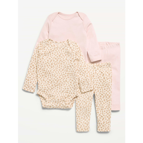 Long-Sleeve Bodysuit and Leggings 4-Piece for Baby