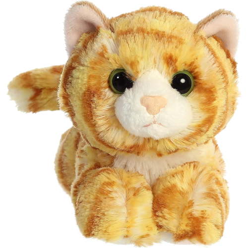 " Aurora® Adorable Mini Flopsie™ Ginger Cat™ Stuffed Animal - Mini Companions Ready for Playful Adventures - for Kids All Ages, Toddlers, Adults, and Families - Orange 8 Inches"