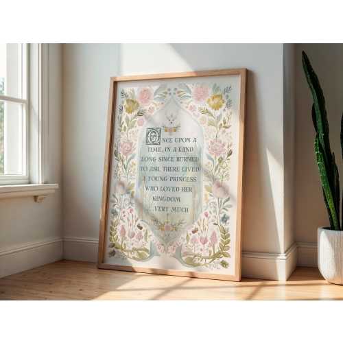 Throne of Glass Nursery Print | Fireheart Whimsical Kid's Art | Bookish Mom Gift