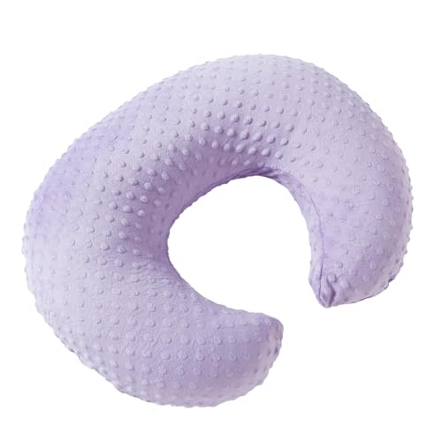 Nursing Pillow for Breastfeeding and Bottle Feeding More Support for Mom and Baby,Soft Newborn Nursing Baby Pillow， Machine Washable (Light Purple)