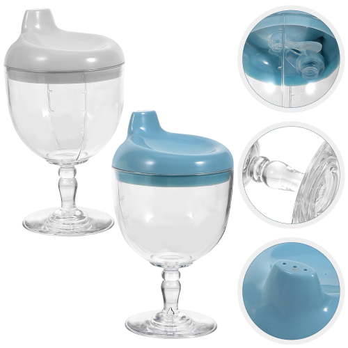 LEORX 2pcs Sippy Cup Durable Training Cups For Years Multi Functional Goblet For Milk Juice Design