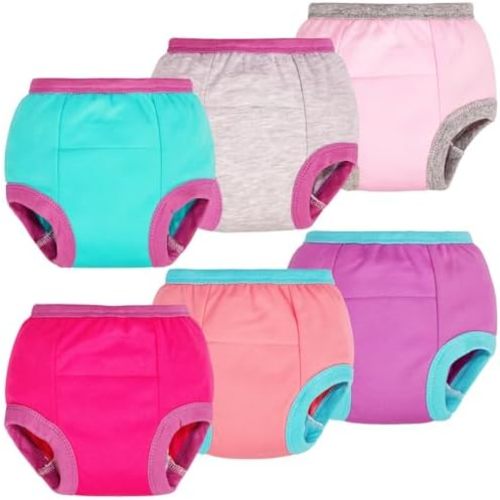 BIG ELEPHANT Toddler Training Pants, Soft Cotton Absorbent Training Underwear for Baby Boys & Girls
